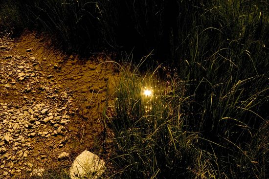 Reflet dans une eau d'or - Col de Larche